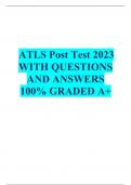 ATLS Post Test 2023 WITH QUESTIONS AND ANSWERS 100% GRADED A+