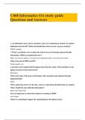 C468 Informatics OA study guide Questions and Answers