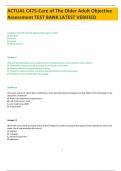 ACTUAL C475-Care of The Older Adult Objective Assessment TEST BANK LATEST VERIFIED