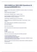 NHA NAB&sol;Core 2022-2023 Questions & Answers&lpar;GRADED A&plus;&rpar;