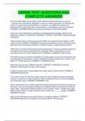 CBRNE TEST QUESTIONS AND COMPLETE ANSWERS