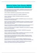 Material Safety Data Sheets &lpar;MSDS&rpar; Complete Questions And Solutions
