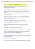 Community Pharmacy &lpar;100&percnt; Correct Answers&rpar;