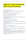 CMN 571 Exam Questions with Correct Answers 