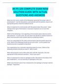 IHI PS 105 COMPLETE EXAM NEW SOLUTION GUIDE WITH ACTUAL QUESTIONS AND ANSWERS