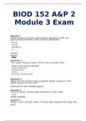 Portage Learning BIOD 152 A&P 2 Module 3 Exam