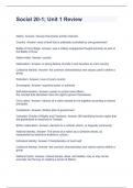 Social 20-1&semi; Unit 1 Review