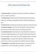 NRF Certification Test 2023 Study Guide with complete solution