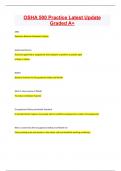 OSHA 500 Practice Latest Update Graded A&plus;