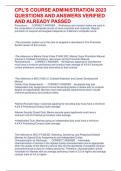 CPL'S COURSE ADMINISTRATION 2023  QUESTIONS AND ANSWERS VERIFIED  AND ALREADY PASSED