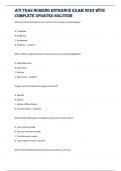 ATI TEAS Nursing Entrance Exam 2023 With Complete Updated Solution