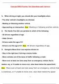Georgia DDS Practice Test Questions and Answers 2023
