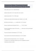 Fresenius Water Treatment Exam&comma; Fresenius Hemodialysis Study Guide 236  Questions with 100&percnt; Correct Answers &vert; Updated & Verified