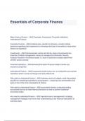 Test Bank for Corporate Finance all Here (A+ GRADED 100% VERIFIED)