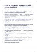material safety data sheets exam with correct solutions&period;
