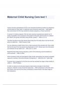 Test Bank for Maternal Child Nursing Care 7th Edition by Shannon E. Perry, Marilyn J. Hockenberry, 9780323776714 Test 1 Questins and Answers 