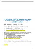 ATI RN MEDICAL SURGICAL NGN PROCTORED EXAM 2019 2023 WRITTEN QUESTIONS AND ANSWERS