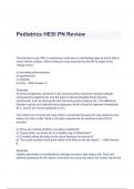 PEDIATRICS HESI PN REVIEW  LATEST UPDATE &lpar;A&plus; GRADED 100&percnt; VERIFIED&rpar;