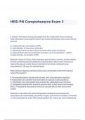 HESI PN Comprehensive Exam 2 Questions and Answers &lpar;A&plus; GRADED 100&percnt; VERIFIED&rpar;