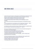 OB HESI 2023 Questions & Answers &lpar;A&plus; GRADED 100&percnt; VERIFIED&rpar;