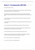Chamberlain NR 226 Bundled Exam with complete solution