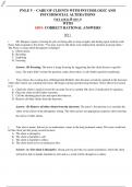 PNLE V &ndash; CARE OF CLIENTS WITH PSYCHOLOGIC AND PSYCHOSOCIAL ALTERATIONS &lpar;SET 1&comma;SET2 & SET 3&rpar; WITH 100&percnt; CORRECT RATIONAL ANSWERS
