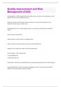 Healthcare Quality Improvement and Risk Management - C430 Bundled Exam with complete solution