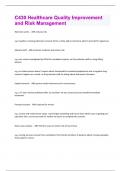 C430 Healthcare Quality Improvement and Risk Management Questions With 100&percnt; Correct Answers&period;