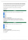 ATI TEAS MATH PRACTICE  TEST  Correctly Answered /LATEST UPDATE VERSION/ GRADED A+