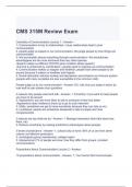 CMS 315M Review Exam Questions and Answers (Graded A)