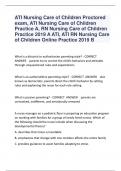 ATI Nursing Care of Children Proctored  exam GRADED A LATEST VERSION