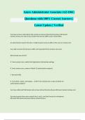 Azure Administrator Associate &lpar;AZ-104&rpar; &vert; Questions with 100&percnt; Correct Answers &vert; Latest Update &vert; Verified