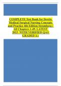 Test Bank for Dewits Medical Surgical Nursing Concepts and Practice 4th Edition Stromberg &sol; All Chapters 1-49 &sol; Full Complete 2022 - 2023