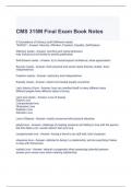 CMS 315M Final Exam Book Notes Questions and Answers