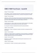 CMS 315M Final Exam - book-SI Questions and Answers