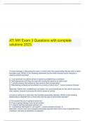 ATI Mental Health Proctored Exam questions and answers 100&percnt; verified&period;