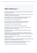 CMS 315M Exam 2 with complete solutions