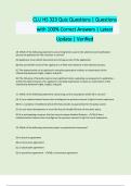 CLU HS 323 Quiz Questions &vert; Questions with 100&percnt; Correct Answers &vert; Latest Update &vert; Verified