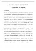 Stylistic Analysis of the short story "The Face in the Mirror" 