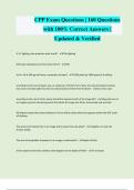 CPP Exam Questions &vert; 160 Questions with 100&percnt; Correct Answers &vert; Updated & Verified