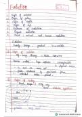 Handwritten notes of evolution for neet