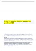  Evolve 43 Adaptive Quizzing answers and questions 2023.