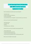 Cvent Sourcing Exam &vert; 65 Questions with 100&percnt; Correct Answers &vert; Updated & Verified