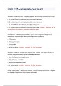 Ohio PTA Jurisprudence Exam      The physical therapist must complete which of the following to renew her license&quest;   a&period; 24 contact hours of continuing education every two years  b&period; 12 contact hours of continuing education every two years  c&period; 24 contact ho
