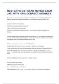 NBSTSA PSI CST EXAM REVIEW EXAM 2023 WITH 100% CORRECT ANSWERS