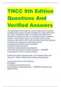 TNCC 9th Edition Questions And  Verified Answers