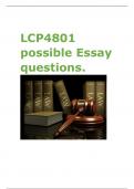 LCP4801 exam pack: fundamental principles of international law 5 essays 