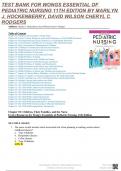Test Bank - Wong&rsquo;s Essentials of Pediatric Nursing&comma; 11th Edition &lpar;Hockenberry&comma; 2022&rpar;&comma; Chapter 1-31 &vert; All Chapters
