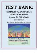 Community and Public Health Nursing Promoting the Public’s Health, 10th Edition Rector Test Bank