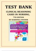 Clinical Reasoning Cases in Nursing 7th Edition Harding Snyder TEST BANK.